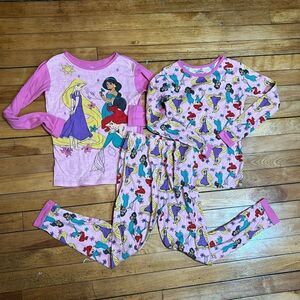 Disney Princess Girl’s Pink Long Sleeve Pajama Top and Pants Set— Size 10